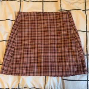 Nasty Gal mini skirt, plaid, XS